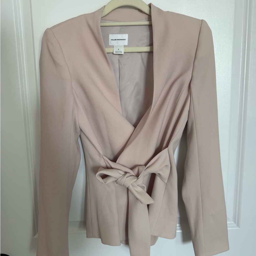 Club Monaco Cream Blazer Tailored Suit Jacket